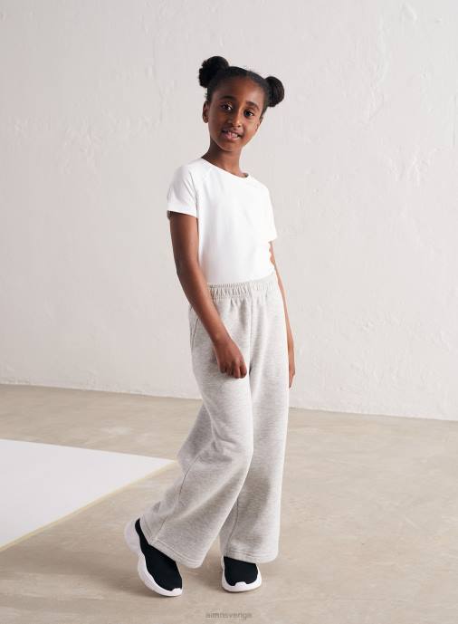 barn AIM'N ljusgrå melange mini träningsbyxor med rak passform Kläder NBT4689