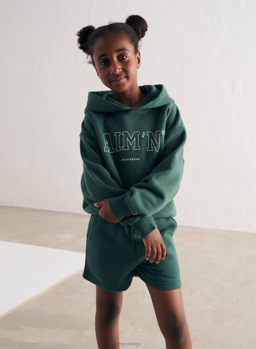 barn AIM'N furugrön mini college sweat hood Kläder NBT4892