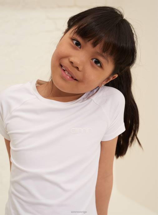 barn AIM'N vit mini kort ärm hela dagen Kläder NBT4888