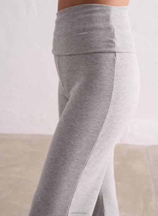 kvinnor AIM'N gråmelerade lätta ribbade byxor Kläder NBT4695