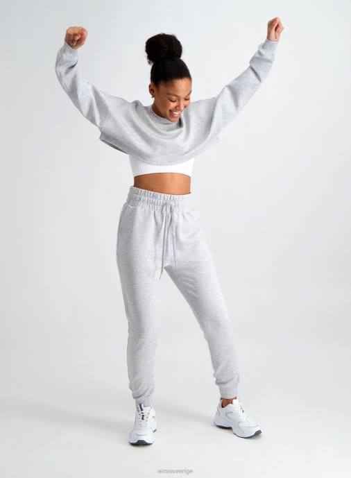 kvinnor AIM'N ljusgrå melange bekväma träningsbyxor Kläder NBT4655