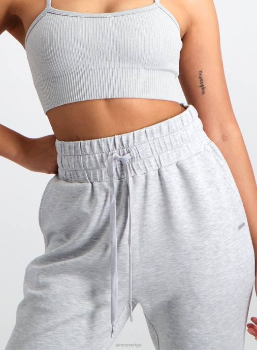 kvinnor AIM'N ljusgrå melange bekväma träningsbyxor Kläder NBT4655