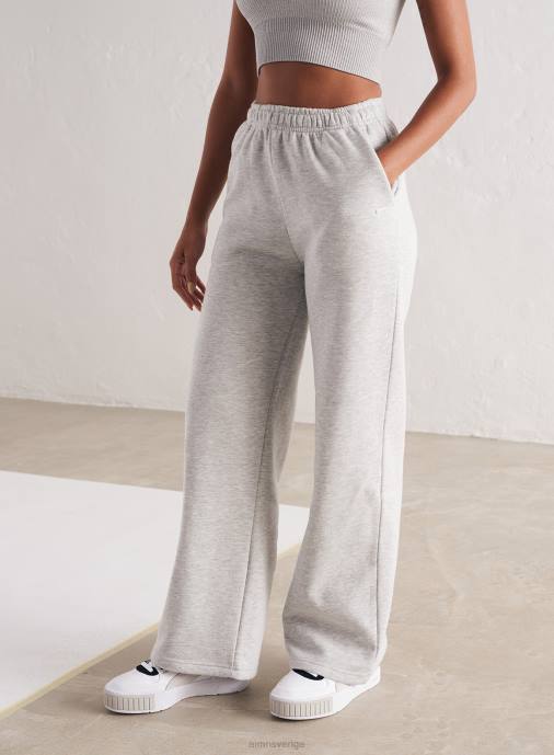 kvinnor AIM'N ljusgrå melange träningsbyxor med rak passform Kläder NBT4660