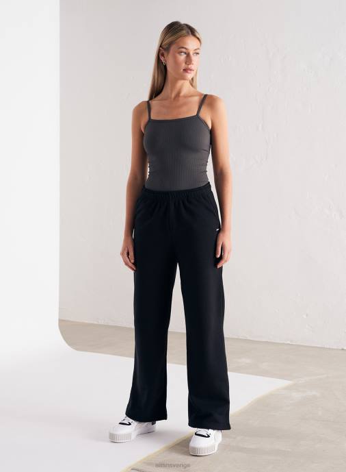 kvinnor AIM'N svart logotyp träningsbyxor med rak passform Kläder NBT4671