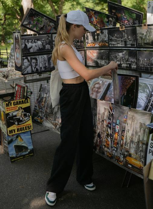 kvinnor AIM'N svart logotyp träningsbyxor med rak passform Kläder NBT4671