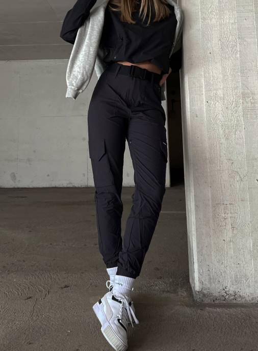 kvinnor AIM'N svarta cargobyxor Kläder NBT4698