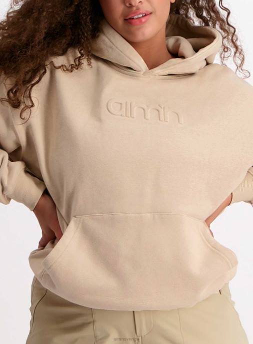 kvinnor AIM'N beige oversized logotyp huva Kläder NBT4665