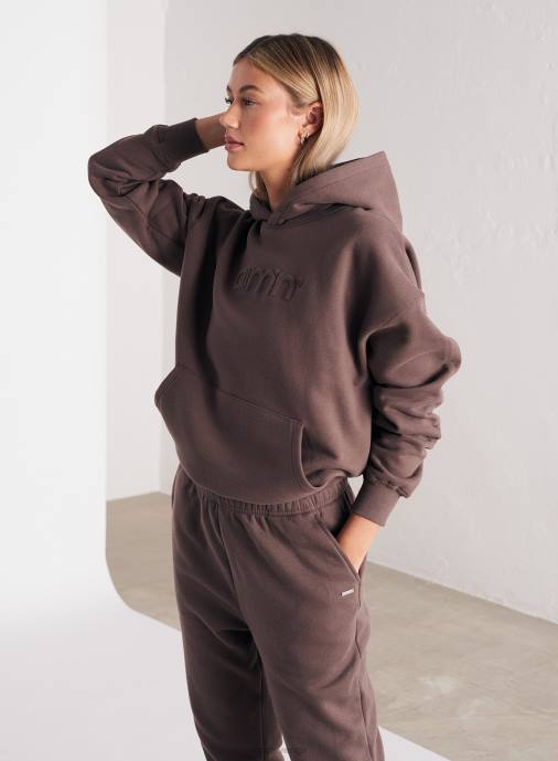 kvinnor AIM'N macchiato-logotyp svetthuva Kläder NBT4650