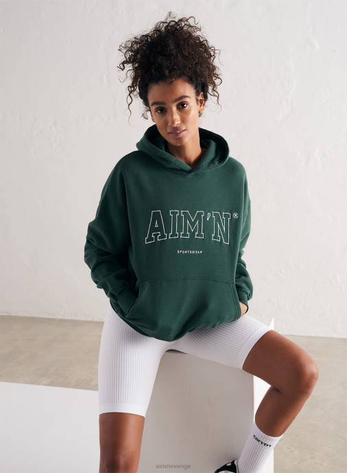 kvinnor AIM'N pinjegrön college svetthuva Kläder NBT4663