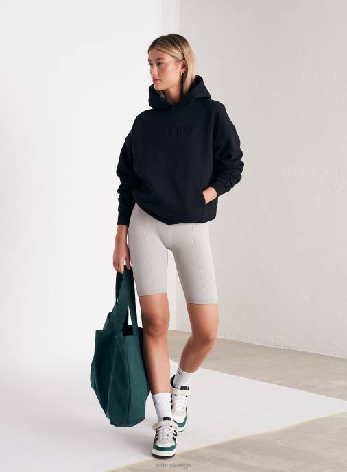 kvinnor AIM'N svetthuva med svart logotyp Kläder NBT4656