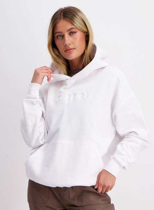 kvinnor AIM'N vit oversized logotyp huva Kläder NBT4657
