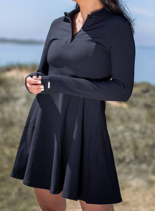 kvinnor AIM'N svart krage klänning Kläder NBT4629