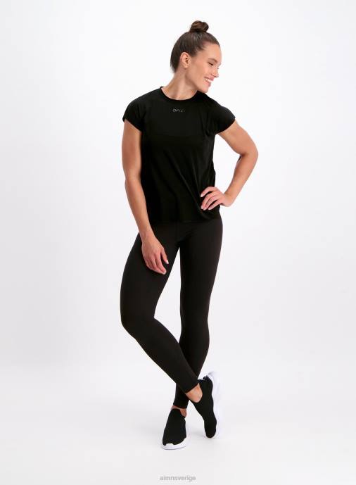 kvinnor AIM'N svart genomskinlig tech kepshylsa Kläder NBT4420