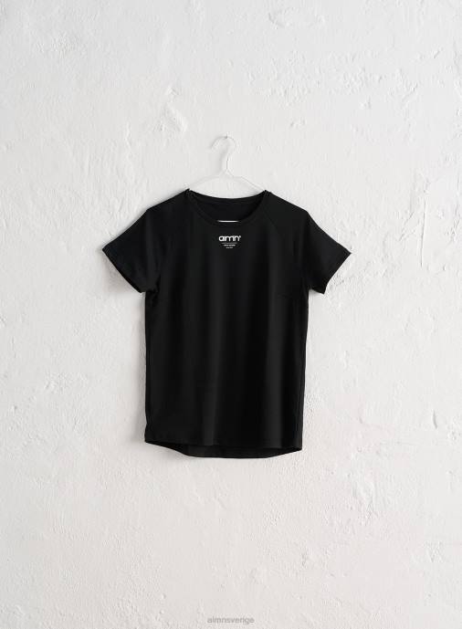 kvinnor AIM'N svart mjuk baskant kort ärm Kläder NBT4307