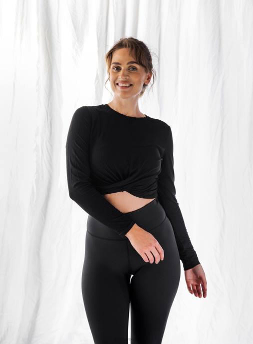 kvinnor AIM'N svart ribbstickad topp Kläder NBT4413