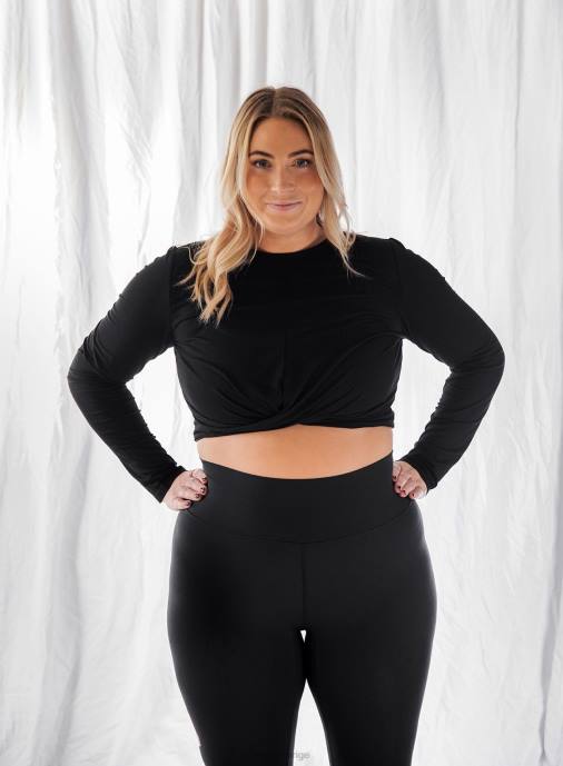 kvinnor AIM'N svart ribbstickad topp Kläder NBT4413