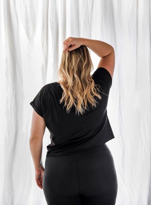 kvinnor AIM'N svart rullärmad topp Kläder NBT4444