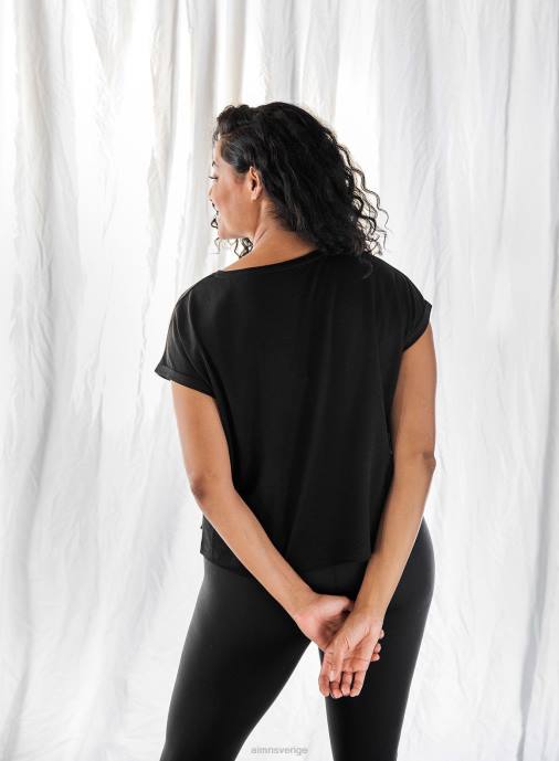 kvinnor AIM'N svart rullärmad topp Kläder NBT4444