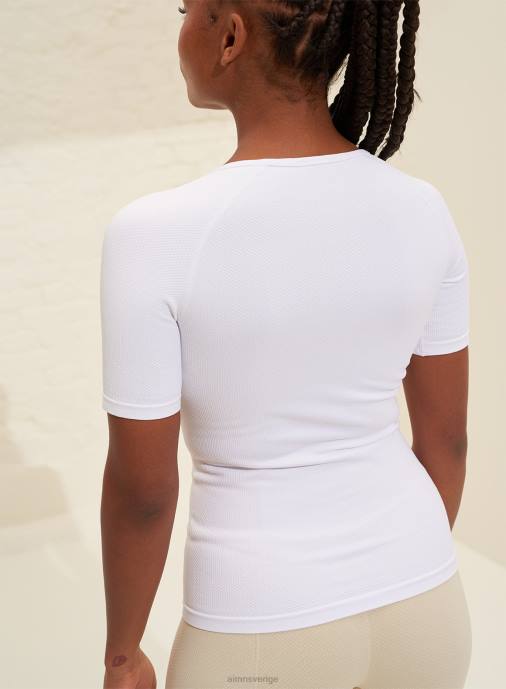 kvinnor AIM'N vit lyxig sömlös kort ärm Kläder NBT4331