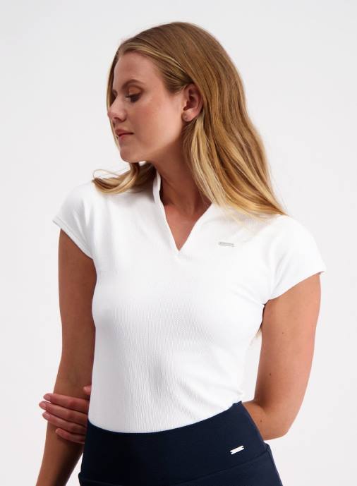 kvinnor AIM'N vit lyxig sömlös pikétröja Kläder NBT4391