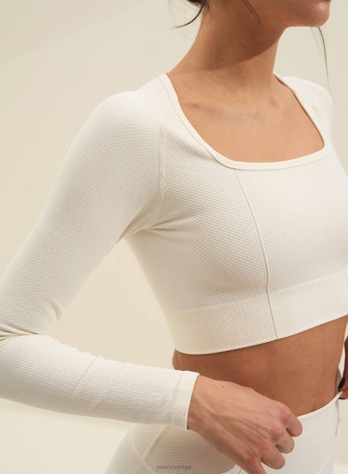 kvinnor AIM'N benvit lyxig sömlös lång ärm Kläder NBT4303