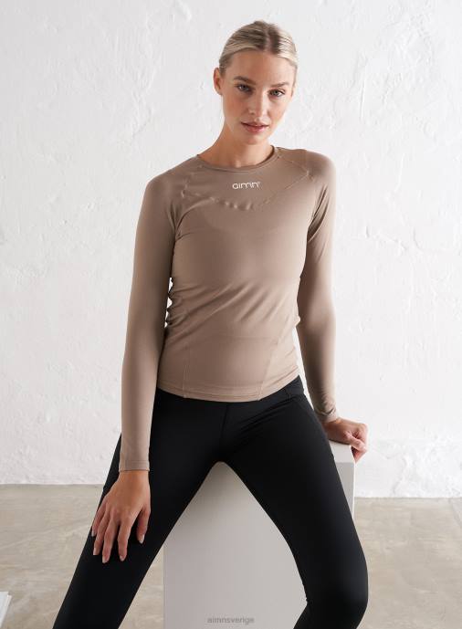kvinnor AIM'N espresso mjuk basic långärmad Kläder NBT4352
