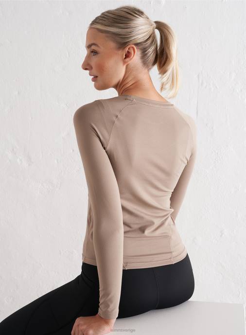 kvinnor AIM'N espresso mjuk basic långärmad Kläder NBT4352