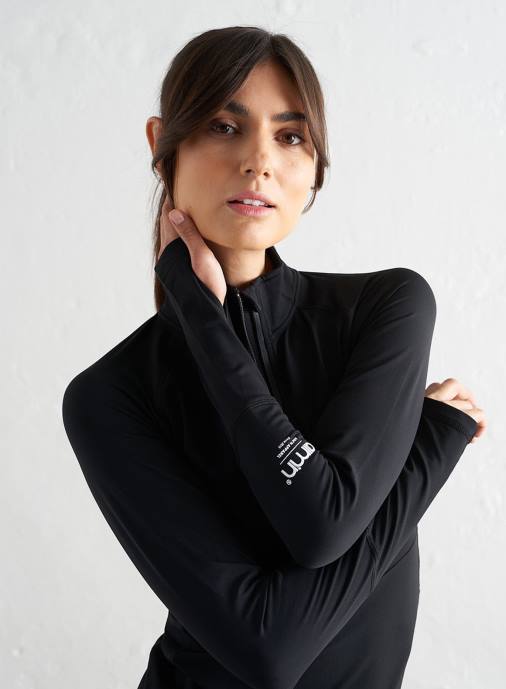 kvinnor AIM'N svart prestanda halv dragkedja Kläder NBT4371