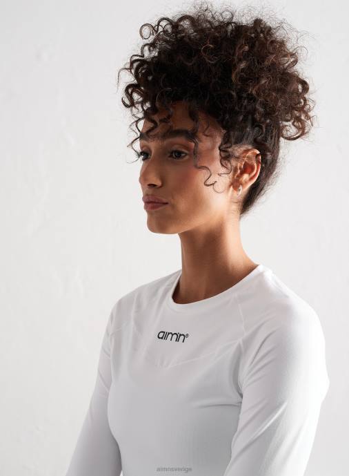 kvinnor AIM'N vit mjuk långärmad bas Kläder NBT4343