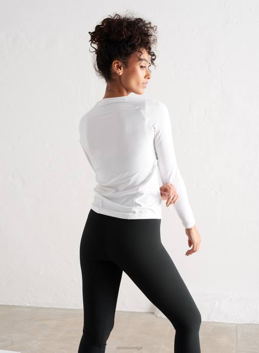 kvinnor AIM'N vit mjuk långärmad bas Kläder NBT4343