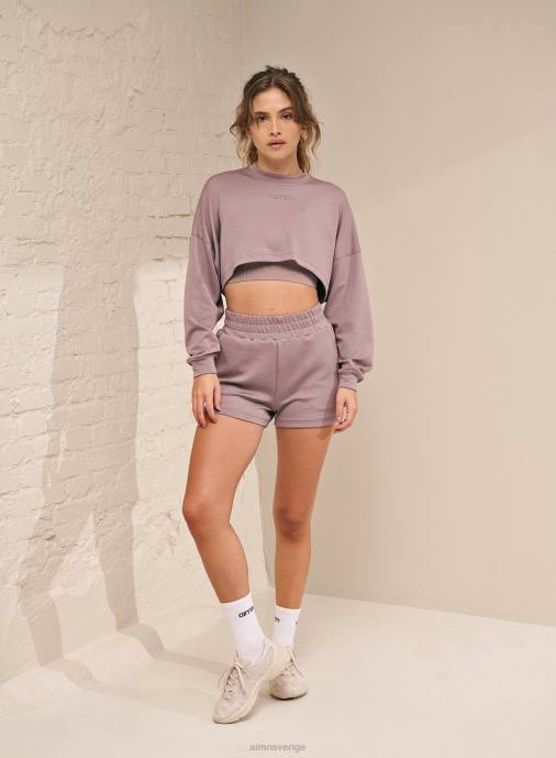 kvinnor AIM'N dammiga violett bekväma sweatshorts Kläder NBT4578