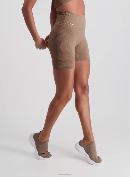 kvinnor AIM'N espresso ribbad midi bikershorts Kläder NBT4498