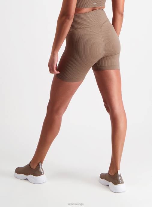 kvinnor AIM'N espresso ribbad midi bikershorts Kläder NBT4498