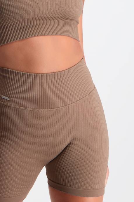 kvinnor AIM'N espresso ribbad midi bikershorts Kläder NBT4498