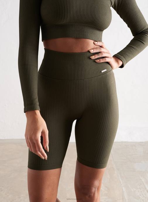 kvinnor AIM'N khaki ribbade sömlösa bikershorts Kläder NBT4497