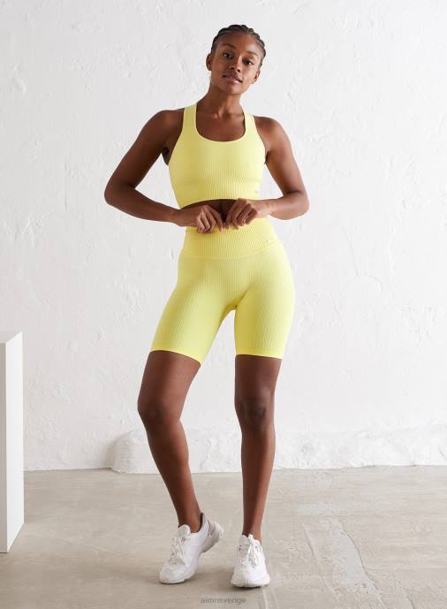kvinnor AIM'N lemonad ribbade sömlösa bikershorts Kläder NBT4555