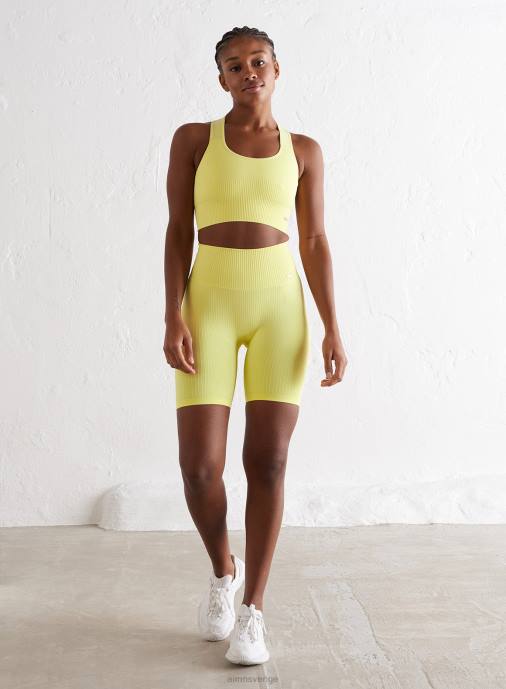 kvinnor AIM'N lemonad ribbade sömlösa bikershorts Kläder NBT4555