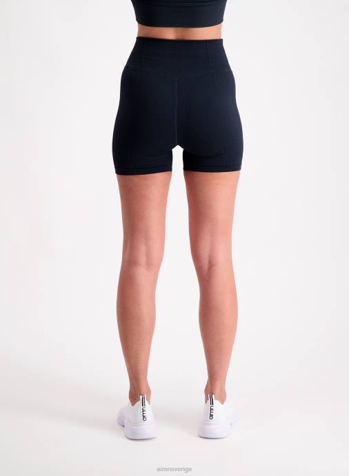 kvinnor AIM'N marinblå lyxiga sömlösa midi-bikershorts Kläder NBT4536