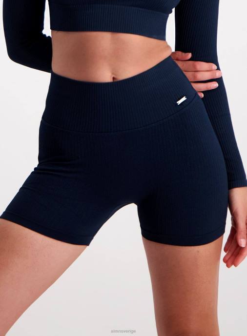 kvinnor AIM'N marinblå ribbad midi bikershorts Kläder NBT4501