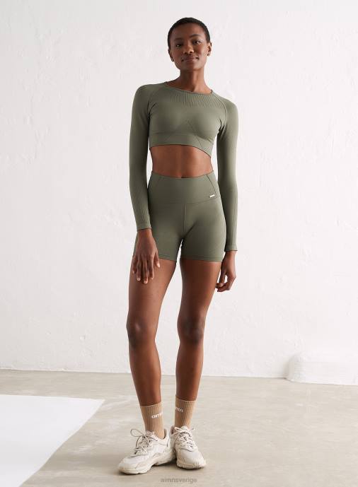 kvinnor AIM'N oliv motion sömlösa midi-shorts Kläder NBT4478