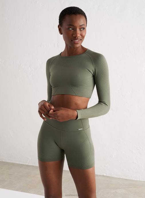 kvinnor AIM'N oliv motion sömlösa midi-shorts Kläder NBT4478