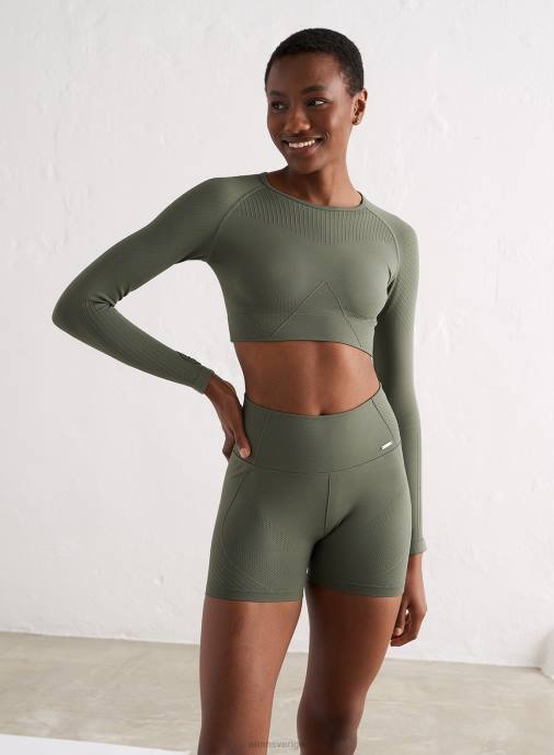 kvinnor AIM'N oliv motion sömlösa midi-shorts Kläder NBT4478