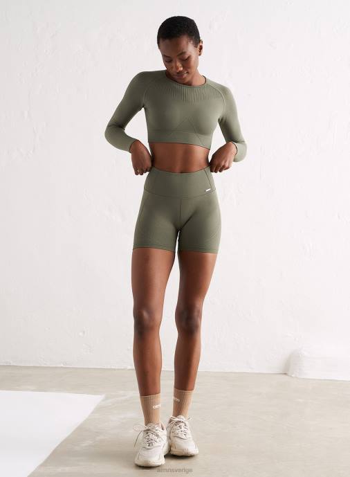 kvinnor AIM'N oliv motion sömlösa midi-shorts Kläder NBT4478