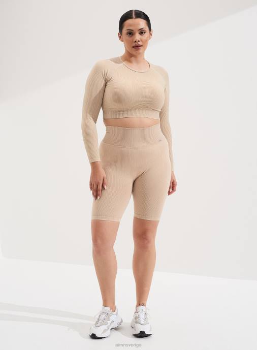 kvinnor AIM'N sandtvättade ribbade sömlösa bikershorts Kläder NBT4532