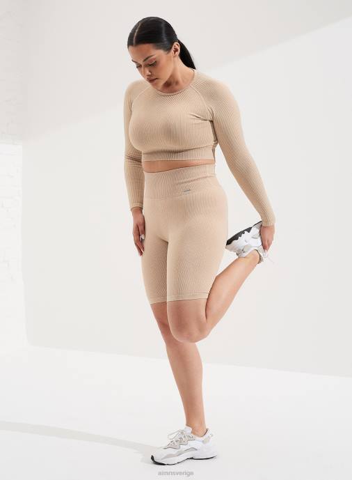 kvinnor AIM'N sandtvättade ribbade sömlösa bikershorts Kläder NBT4532