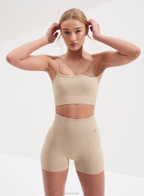 kvinnor AIM'N sandtvättade ribbade sömlösa midi-bikershorts Kläder NBT4483