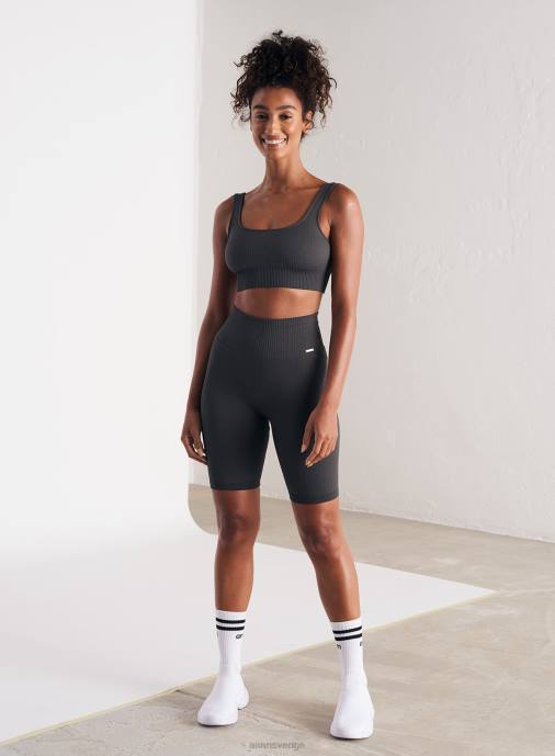 kvinnor AIM'N skugggrå ribbade sömlösa bikershorts Kläder NBT4512