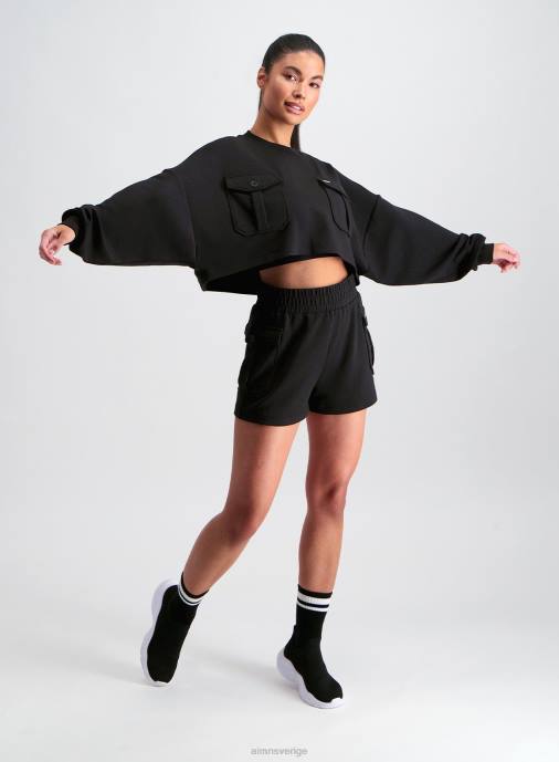 kvinnor AIM'N svarta bekväma cargo-shorts Kläder NBT4572