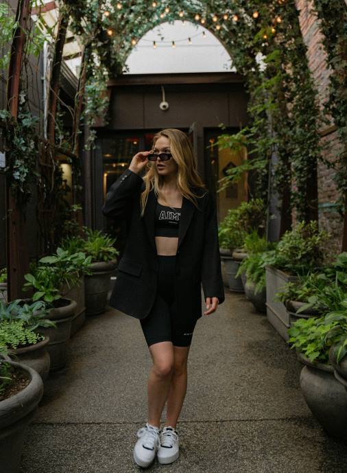 kvinnor AIM'N svarta sportkläder bikershorts Kläder NBT4528