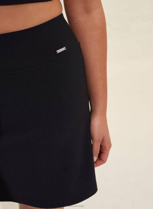 kvinnor AIM'N svart micro rib skort Kläder NBT4614